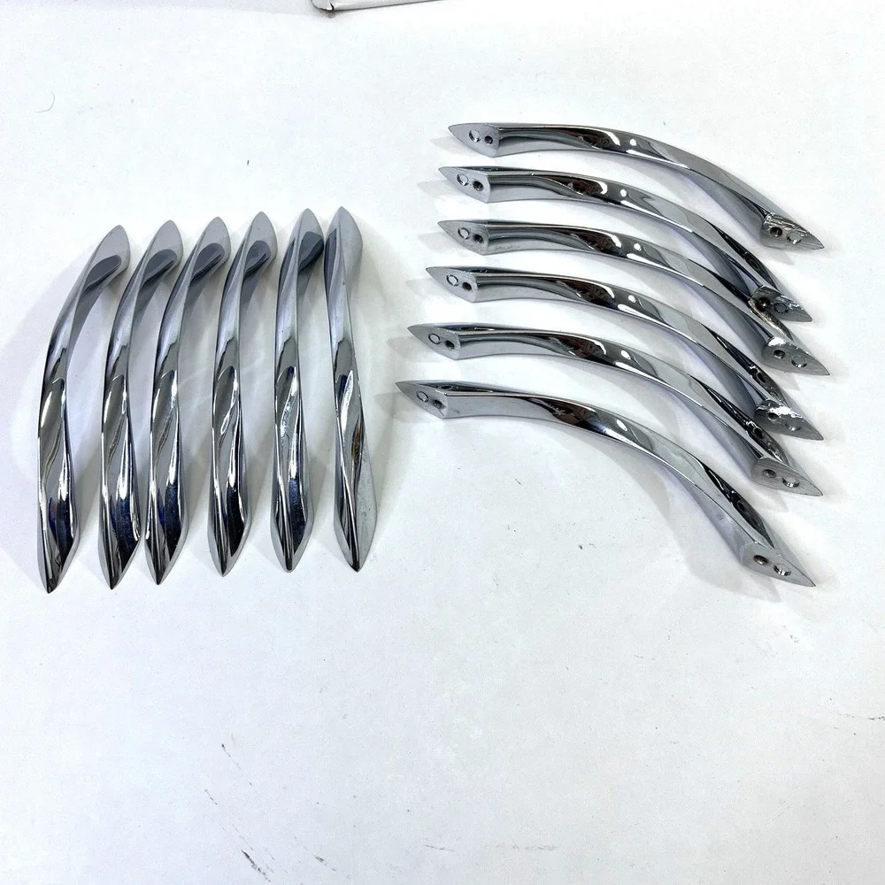12 Pack Brushed Nickel Cabinet Pulls 5 Inch Arch Twisted‎ Silver Drawer Handles